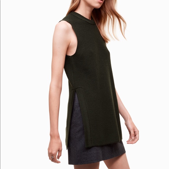 Aritzia Wilfred Tank Palmier Sweater Light Brown - Picture 7 of 8